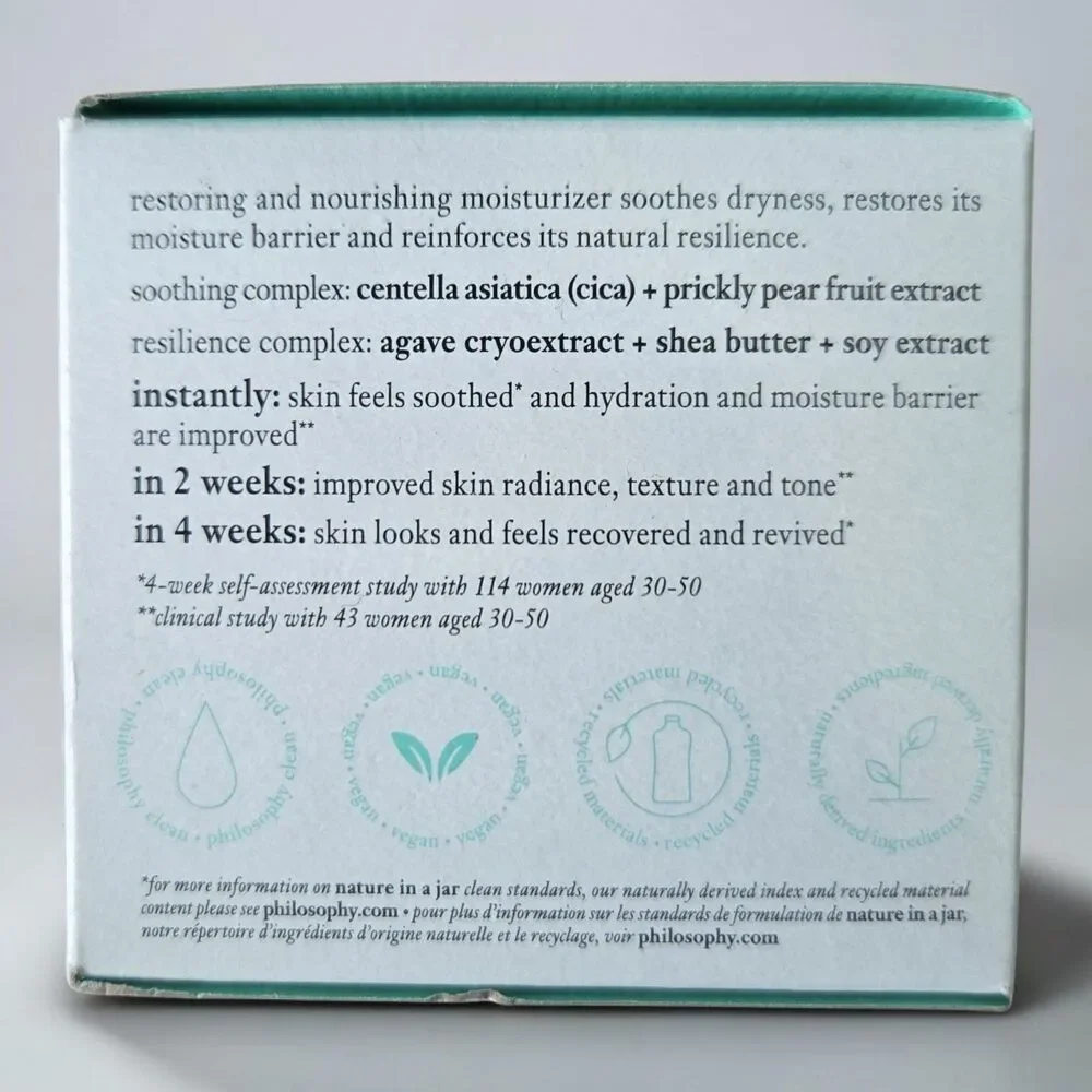 Philosophy Nature in a Jar Cica Complex Recovery Moisturizer 2 oz 60 ml New